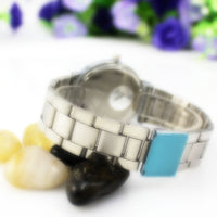 Nary Women's White Dial Stainless Steel Dress Watch-B6005W