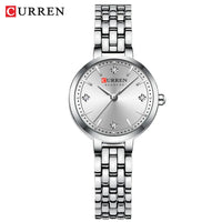 CURREN Women's Watch New Diamond Set Small Dial Watches Women's Luxury Steel Chain Band Watches
