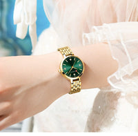 CURREN Women's Watch New Diamond Set Small Dial Watches Women's Luxury Steel Chain Band Watches