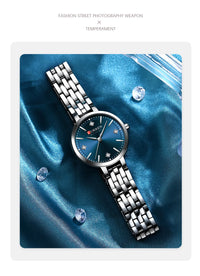 CURREN Women's Watch New Diamond Set Small Dial Watches Women's Luxury Steel Chain Band Watches