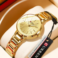 CURREN Luxury Women's Watch 32mm Fashionable Stainless Steel Girl Clock Outdoor Travel Women Wrist Watches