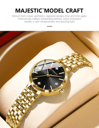 CURREN Women's Watch New Diamond Set Small Dial Watches Women's Luxury Steel Chain Band Watches