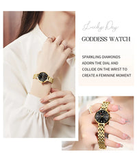 CURREN Women's Watch New Diamond Set Small Dial Watches Women's Luxury Steel Chain Band Watches
