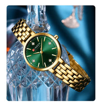 CURREN Women's Watch New Diamond Set Small Dial Watches Women's Luxury Steel Chain Band Watches