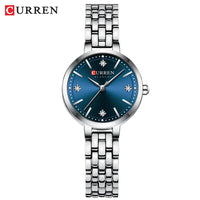 CURREN Women's Watch New Diamond Set Small Dial Watches Women's Luxury Steel Chain Band Watches