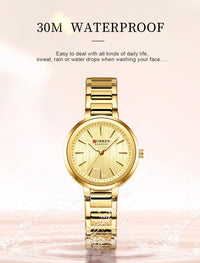 CURREN Watch Women New Fashion Luxury Stainless Steel Wristwatch Bracelet Simple  Waterproof Luminous Ladies Watches