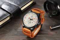 CURREN Top Brand Luxury Mens Watches Male Clocks Date Sport Military Clock Leather Strap Quartz Business Men Watch Gift 8225