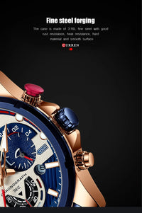 CURREN Casual Business Chronograph Waterproof Stainless Steel Watch Mens New Luxury Fashion Quartz Men Wristwatch часы мужские