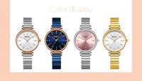 CURREN Women Watch Top Brand Luxury Gold Female Waterproof Clock Silver Stainless Steel Bracelet Simple Ladies Wristwatch 9081