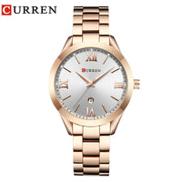 CURREN Ladies Watch For Women Fashion Retro Female Waterproof Watch Steel Quartz Watch For Women Christmas Relógio Feminino 9007