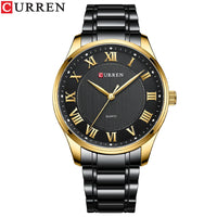CURREN Gold Men's Watch Top Brand Luxury Gold Quartz Stainless Steel Waterproof Business Fashion Simple Watch Relogio Masculino