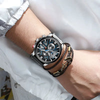 CURREN Brand Chronograph Sports Men's Watch Quartz Clock Leather Men's Luminous Watch Calendar Clock Relogio Masculino