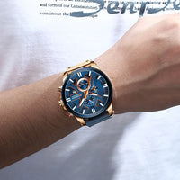 CURREN Brand Chronograph Sports Men's Watch Quartz Clock Leather Men's Luminous Watch Calendar Clock Relogio Masculino
