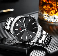 Watches For Men CURREN Luxury Branded Stainless Steel Fashion Business Mens Watch Quartz Wristwatch Man Clock Waterproof Relogio