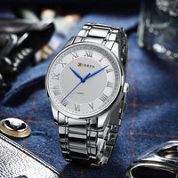 CURREN Gold Men's Watch Top Brand Luxury Gold Quartz Stainless Steel Waterproof Business Fashion Simple Watch Relogio Masculino