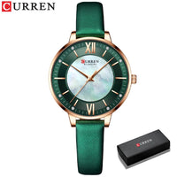 New CURREN Woman Watch Top Luxury Brand Elegant Ladies Quartz Wristwatches with Leather Strap Charming Design Girl Clock