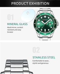 CURREN Top Brand Luxury Fashion Luminous Watch Men Waterproof Date Clock Sport Watches Mens Quartz Wristwatch Relogio Masculino
