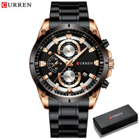 CURREN Mens Watches Fashion Top Brand Luxury Business Automatic Date Watch Men Casual Waterproof Watch Relogio Masculino+Box