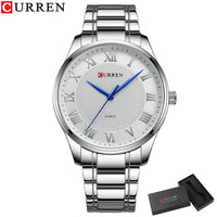 CURREN Gold Men's Watch Top Brand Luxury Gold Quartz Stainless Steel Waterproof Business Fashion Simple Watch Relogio Masculino