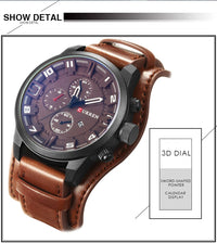 CURREN Top Brand Luxury Mens Watches Male Clocks Date Sport Military Clock Leather Strap Quartz Business Men Watch Gift 8225