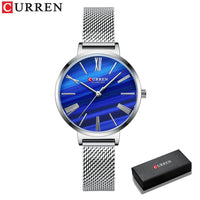 CURREN Creative Simplicity Women Watch Genuine Leather Elegant Women Watches Ladies Business Wristwatch Green