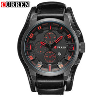 CURREN Top Brand Luxury Mens Watches Male Clocks Date Sport Military Clock Leather Strap Quartz Business Men Watch Gift 8225