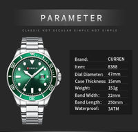 CURREN Top Brand Luxury Fashion Luminous Watch Men Waterproof Date Clock Sport Watches Mens Quartz Wristwatch Relogio Masculino