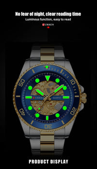 CURREN Fashion Mens Stainless Steel Watches Luxury Men Sports Quartz Wrist Watch Male Business Casual Watch relogio masculino