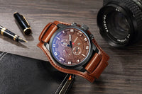 CURREN Top Brand Luxury Mens Watches Male Clocks Date Sport Military Clock Leather Strap Quartz Business Men Watch Gift 8225