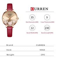CURREN Top Brand Luxury Ladies Watches Casual Leather Clock Ultra Thin Waterproof Quartz Watch Women Fashion Bracelet Wristwatch