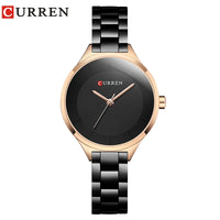 Curren 9015 Women Watches Luxury Gold Black Full Steel Dress Jewelry Quartz Watch Ladies Fashion Elegant Clock Relogio Feminino
