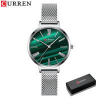 CURREN Fashion Women's Watches Leather Strap Quartz Wristwatch Classic Simple Thin Watch