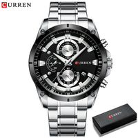 CURREN Mens Watches Fashion Top Brand Luxury Business Automatic Date Watch Men Casual Waterproof Watch Relogio Masculino+Box