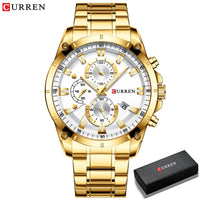 CURREN Mens Watches Fashion Top Brand Luxury Business Automatic Date Watch Men Casual Waterproof Watch Relogio Masculino+Box