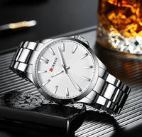 Watches For Men CURREN Luxury Branded Stainless Steel Fashion Business Mens Watch Quartz Wristwatch Man Clock Waterproof Relogio