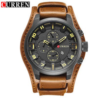CURREN Top Brand Luxury Mens Watches Male Clocks Date Sport Military Clock Leather Strap Quartz Business Men Watch Gift 8225