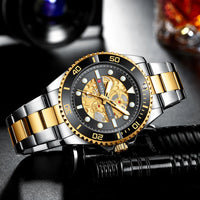 CURREN Fashion Mens Stainless Steel Watches Luxury Men Sports Quartz Wrist Watch Male Business Casual Watch relogio masculino