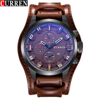 CURREN Top Brand Luxury Mens Watches Male Clocks Date Sport Military Clock Leather Strap Quartz Business Men Watch Gift 8225
