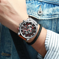 CURREN Brand Chronograph Sports Men's Watch Quartz Clock Leather Men's Luminous Watch Calendar Clock Relogio Masculino