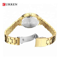 Curren 9015 Women Watches Luxury Gold Black Full Steel Dress Jewelry Quartz Watch Ladies Fashion Elegant Clock Relogio Feminino