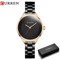 Curren 9015 Women Watches Luxury Gold Black Full Steel Dress Jewelry Quartz Watch Ladies Fashion Elegant Clock Relogio Feminino