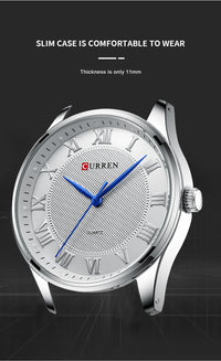 CURREN Gold Men's Watch Top Brand Luxury Gold Quartz Stainless Steel Waterproof Business Fashion Simple Watch Relogio Masculino