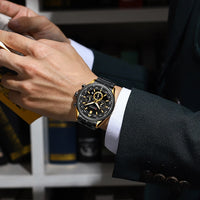 CURREN Luxury Brand Watches for Men Casual Sporty Quartz Wristwatch with 316 Stainless Steel Band Chronograph Clock Male Silver