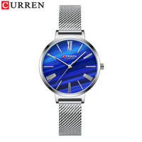 CURREN Creative Simplicity Women Watch Genuine Leather Elegant Women Watches Ladies Business Wristwatch Green