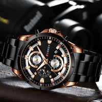 CURREN Mens Watches Fashion Top Brand Luxury Business Automatic Date Watch Men Casual Waterproof Watch Relogio Masculino+Box