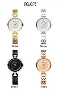 Women Watch CURREN Luxury Brand Fashion Casual Ladies Quartz Wristwatch Rose Gold Stainless Steel Mesh Dress Clock For Girl