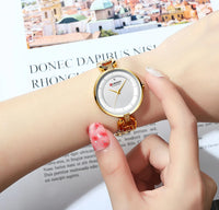 Women Watch CURREN Luxury Brand Fashion Casual Ladies Quartz Wristwatch Rose Gold Stainless Steel Mesh Dress Clock For Girl