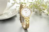 CURREN Women Fashion Watch Creative Lady Casual Watches Stainless Steel Band Stylish Desgin Blue Quartz Watch for Female