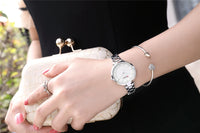 CURREN Women Fashion Watch Creative Lady Casual Watches Stainless Steel Band Stylish Desgin Blue Quartz Watch for Female