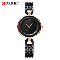 Women Watch CURREN Luxury Brand Fashion Casual Ladies Quartz Wristwatch Rose Gold Stainless Steel Mesh Dress Clock For Girl
